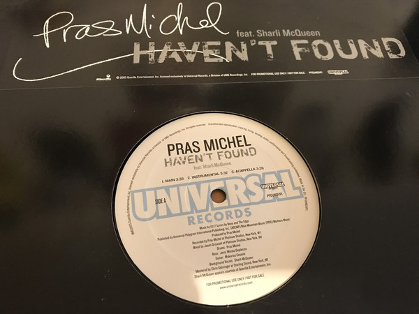 Pras Michel - Haven't Found - Used Vinyl Record 12" image 1