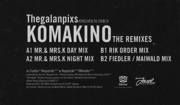 Galan Pixs - Komakino (The Remixes) - Vinyl Record 12" image 1