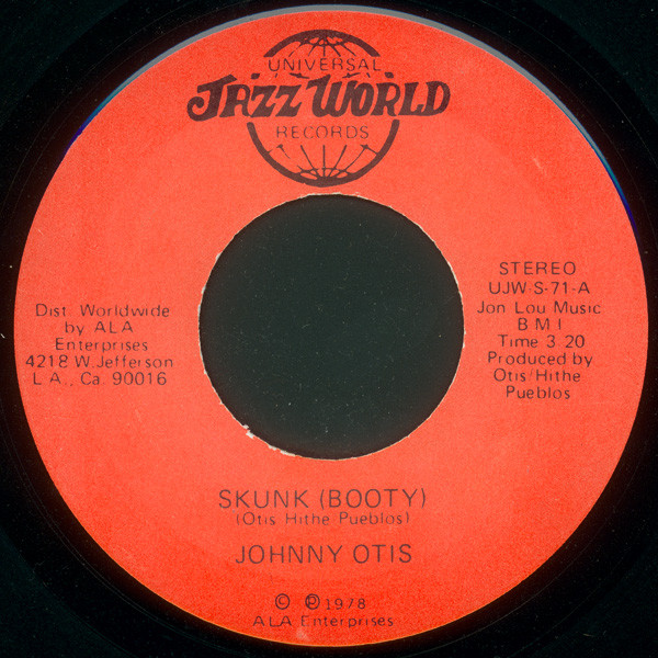 Johnny Otis - Skunk (Booty) - Vinyl Record 7" image 1