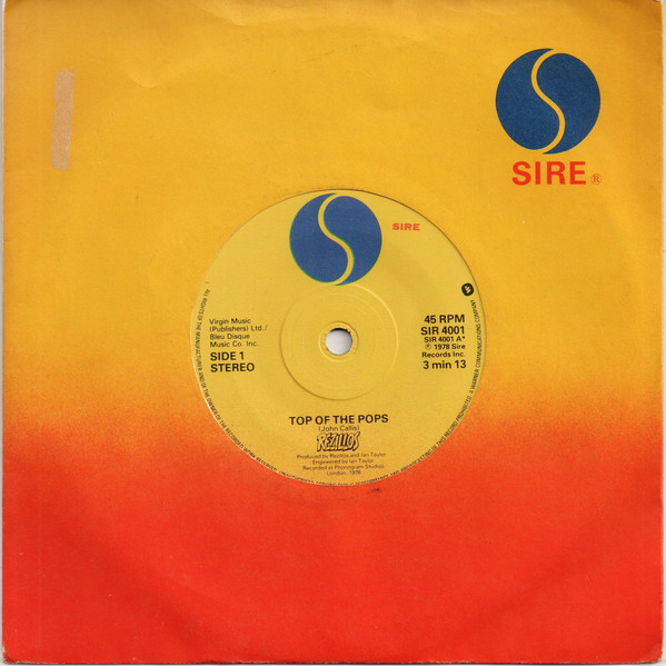 Rezillos - Top Of The Pops - Used Vinyl Record 7" image 1