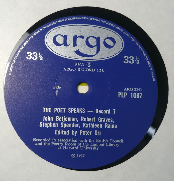 Various - Poet Speaks (Record Seven) - Used Vinyl Record image 1