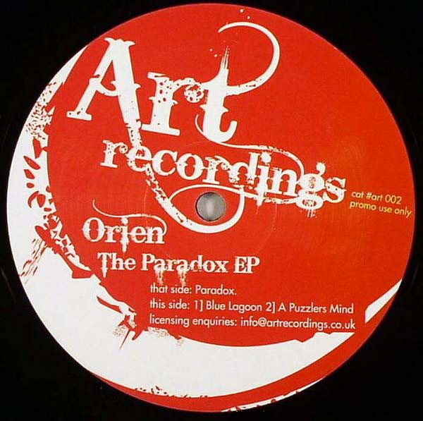 Orien - Paradox EP - Vinyl Record 12" image 1
