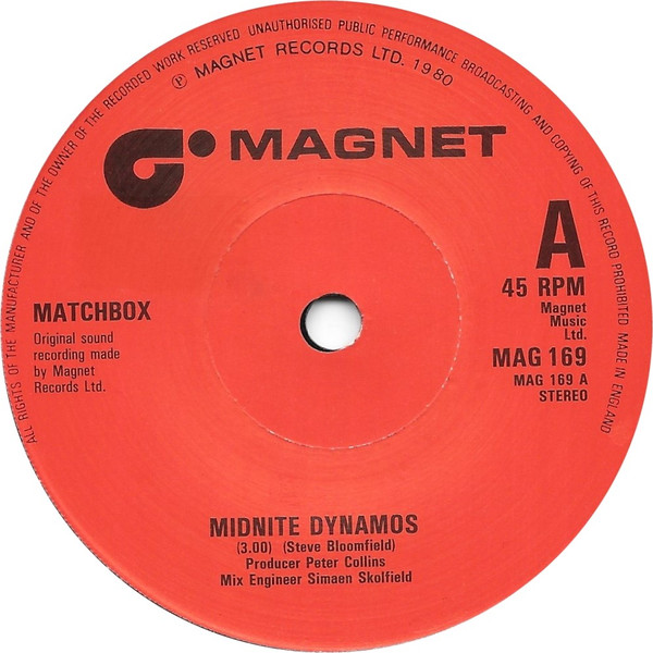 Matchbox - Midnite Dynamos - Used Vinyl Record 7" image 1