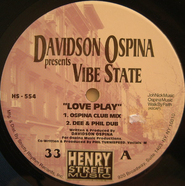 Davidson Ospina - Love Play - Used Vinyl Record 12" image 1