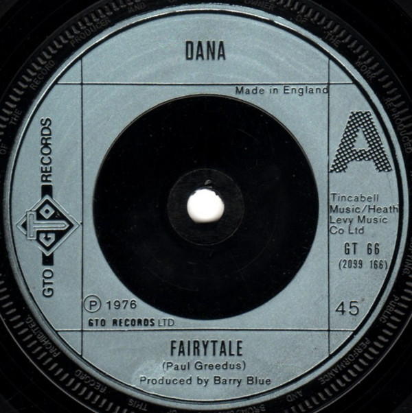 Dana - Fairytale - Used Vinyl Record 7" image 1