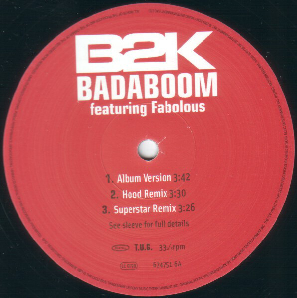 B2K - Badaboom - Used Vinyl Record 12" image 1