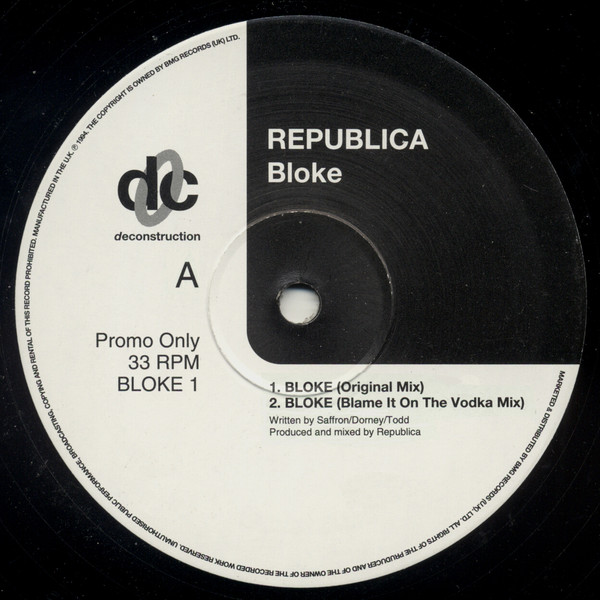 Republica - Bloke - Used Vinyl Record 12" image 1