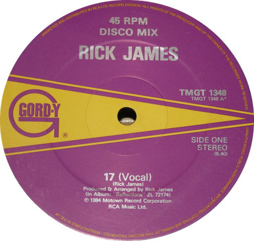 Rick James - 17 - Used Vinyl Record 12" image 1