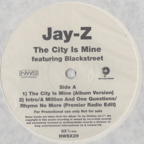 Jay-Z - City Is Mine - Used Vinyl Record 12" image 1