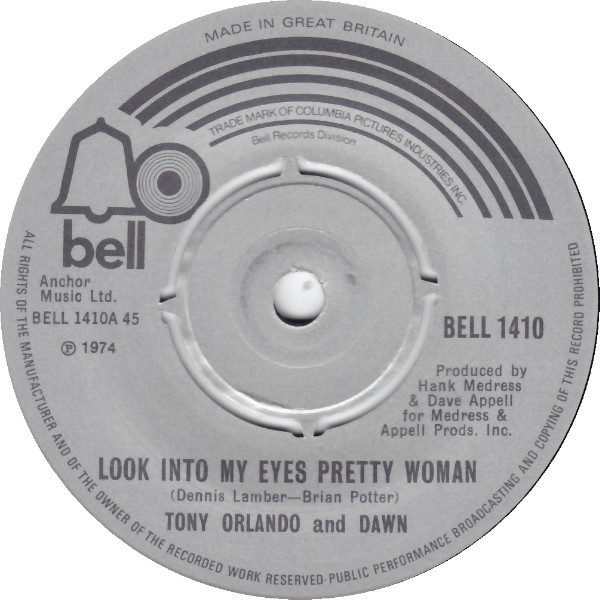 Tony Orlando & Dawn - Look Into My Eyes Pretty Woman / My Love Has No image 1