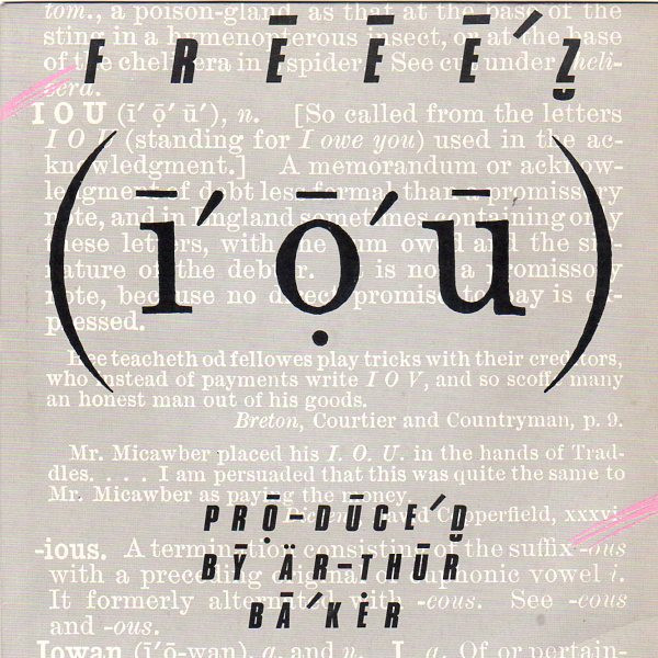 Freeez - I.O.U. - Used Vinyl Record 7" image 1