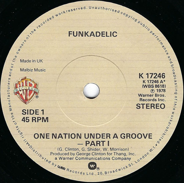 Funkadelic - One Nation Under A Groove - Used Vinyl Record 7" image 1