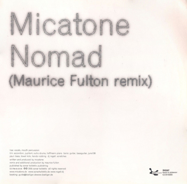 Micatone - Trouble Boy / Nomad Remixes - Vinyl Record 12" image 1