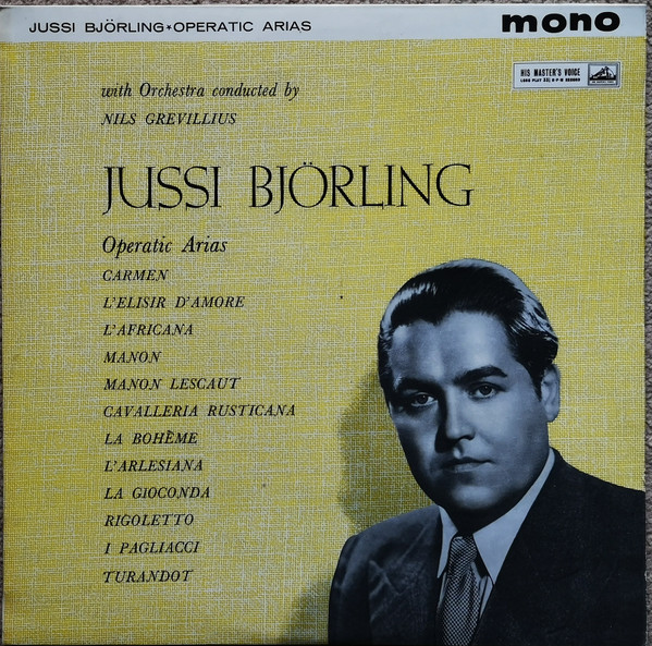 Jussi Bjorling - Operatic Arias - Used Vinyl Record image 1