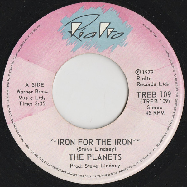Planets - Iron For The Iron - Used Vinyl Record 7" image 1