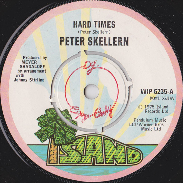 Peter Skellern - Hard Times - Used Vinyl Record 7" image 1