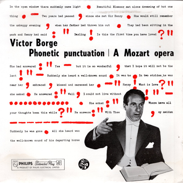 Victor Borge - Phonetic Punctuation / A Mozart Opera - Used Vinyl Rec image 1