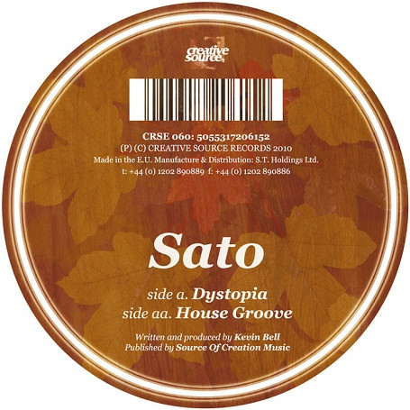 Sato - Dystopia / House Groove - Vinyl Record 12" image 1