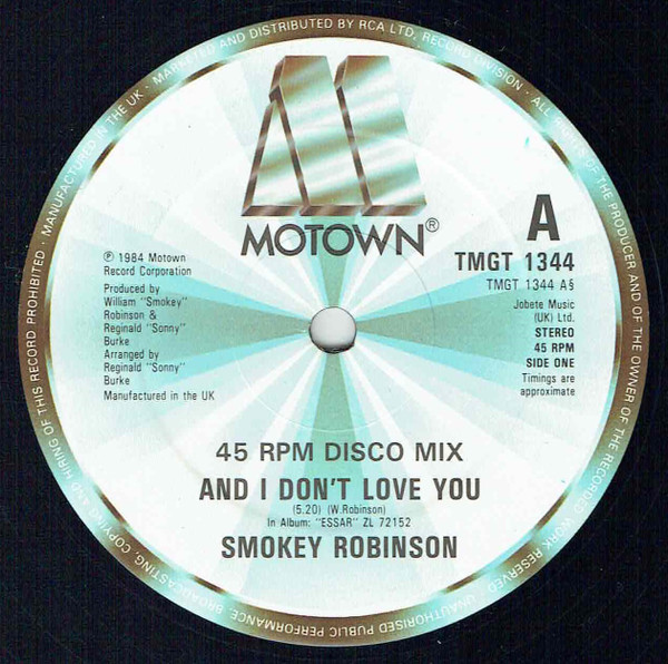 Smokey Robinson - And I Don't Love You - Used Vinyl Record 12" image 1
