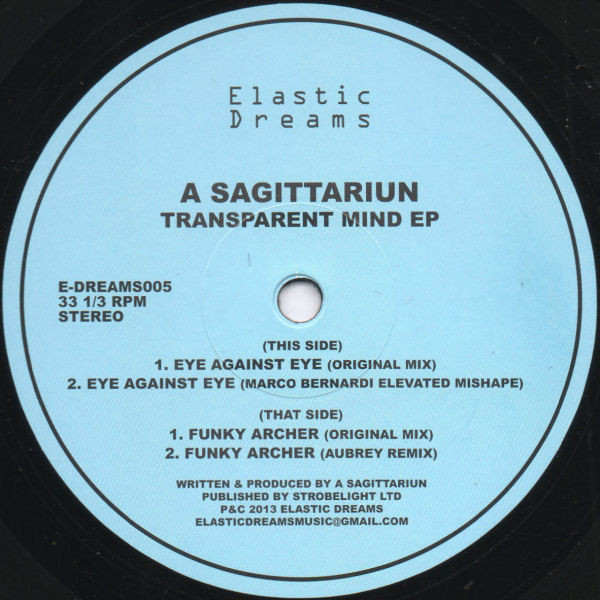 A Sagittariun - Transparent Mind EP - Vinyl Record 12" image 1