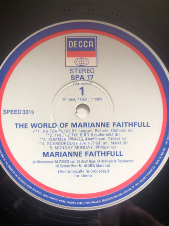Marianne Faithfull - World Of - Used Vinyl Record image 1