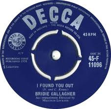 Bridie Gallagher - I Found You Out - Used Vinyl Record 7" image 1