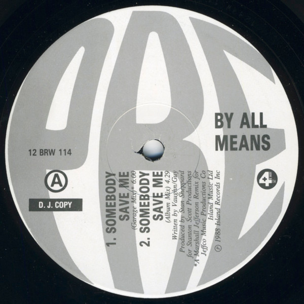 By All Means - Somebody Save Me - Used Vinyl Record 12" image 1