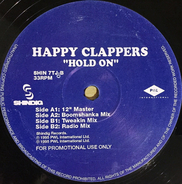 Happy Clappers - Hold On - Used Vinyl Record 12" image 1