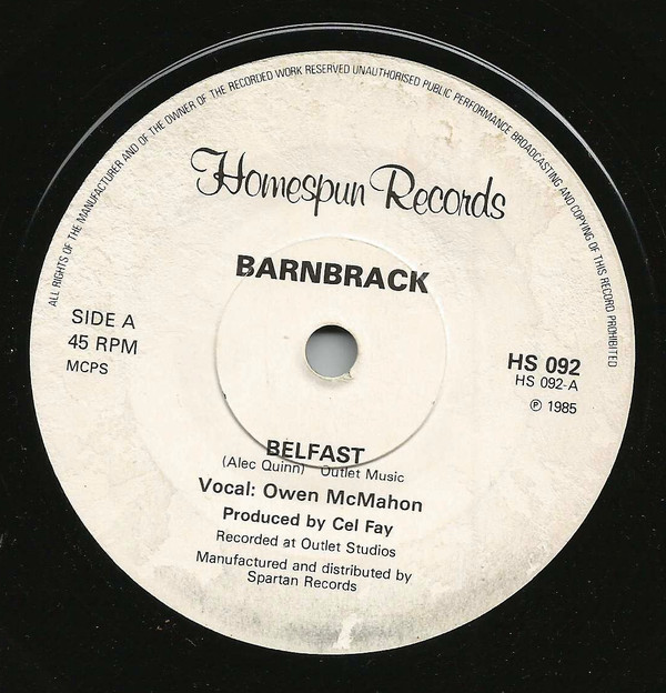 Barnbrack - Belfast - Used Vinyl Record 7" image 1