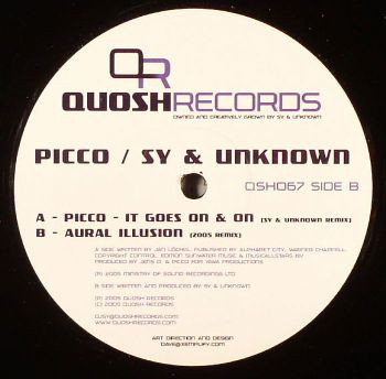 Picco - It Goes On & On / Aural Illusion (Remixes) - Used Vinyl Recor image 1