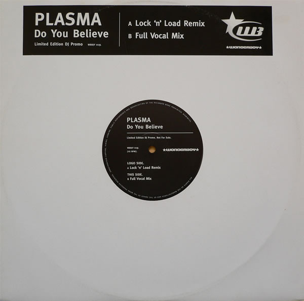 Plasma - Do You Believe - Used Vinyl Record 12" image 1
