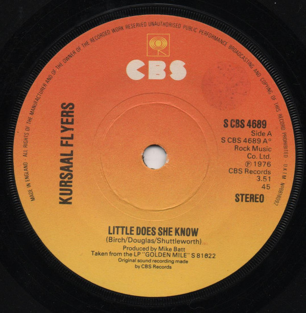 Kursaal Flyers - Little Does She Know - Used Vinyl Record 7" image 1
