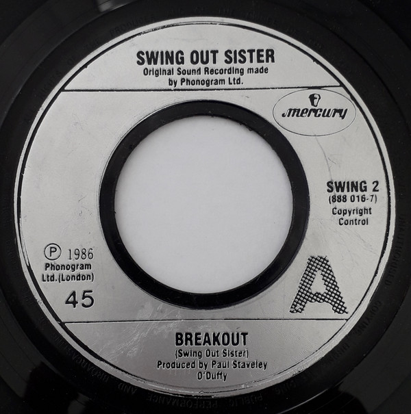 Swing Out Sister - Breakout - Used Vinyl Record 7" image 1