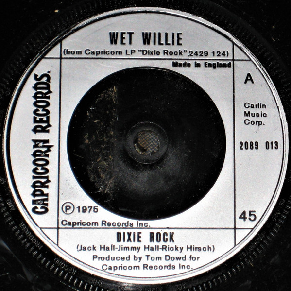 Wet Willie - Dixie Rock - Used Vinyl Record 7" image 1