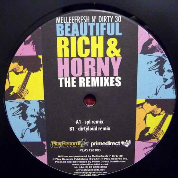 Mellee Fresh - Beautiful, Rich & Horny (The Remixes) - Vinyl Record 1 image 1