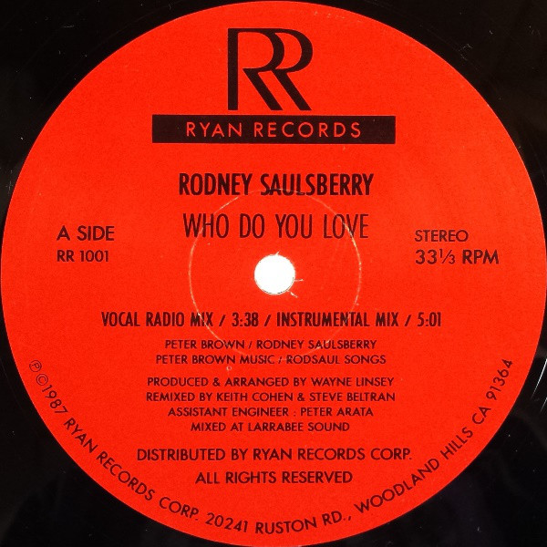 Rodney Saulsberry - Who Do You Love - Used Vinyl Record 12" image 1