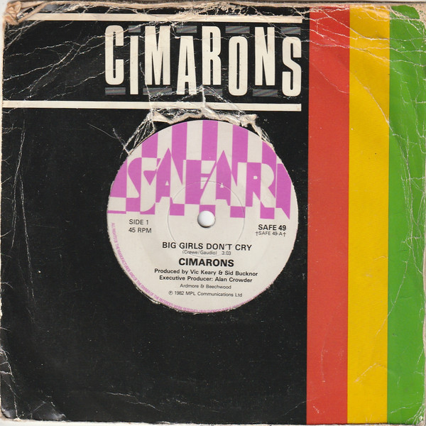 Cimarons - Big Girls Don't Cry - Used Vinyl Record 7" image 1