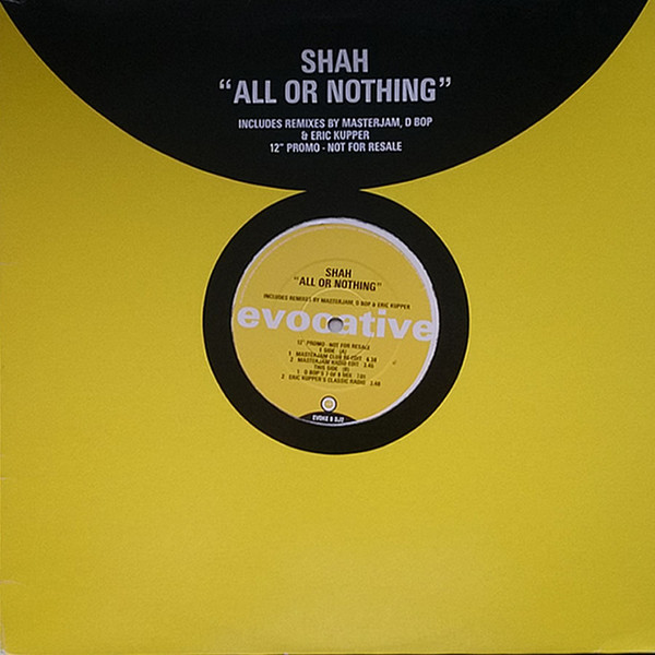 Shah - All Or Nothing - Used Vinyl Record 12" image 1