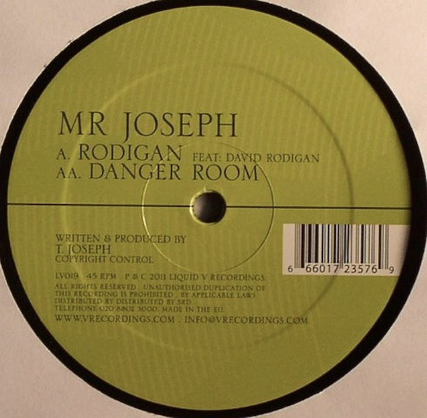 Mr Joseph - Rodigan / Danger Room - Vinyl Record 12" image 1