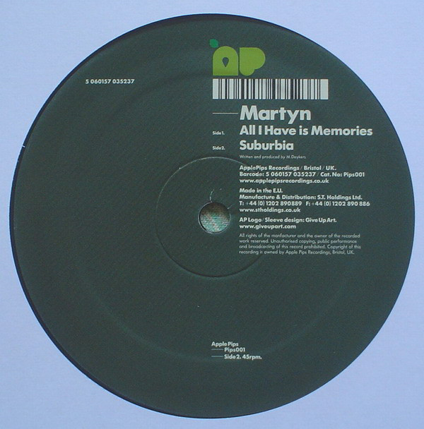 Martyn - All I Have Is Memories / Suburbia - Vinyl Record 12" image 1