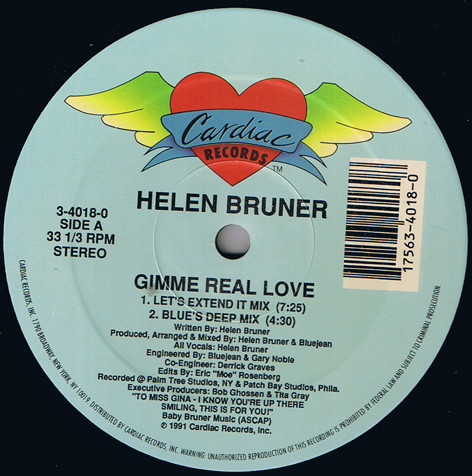 Helen Bruner - Gimme Real Love - Used Vinyl Record 12" image 1