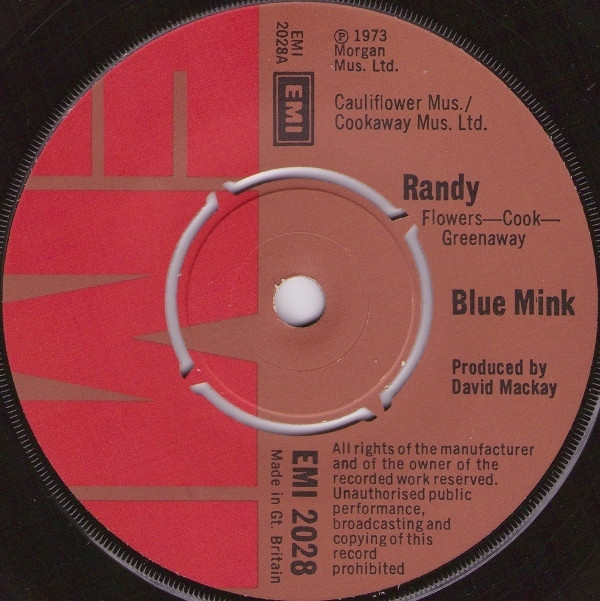 Blue Mink - Randy - Used Vinyl Record 7" image 1