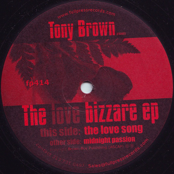 Tony Brown - Love Bizzare EP - Vinyl Record 12" image 1