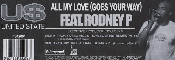 United State - All My Love (Goes Your Way) - Used Vinyl Recor image 1