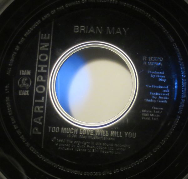 Brian May - Too Much Love Will Kill You - Used Vinyl Record 7" image 1