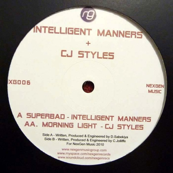 Intelligent Manners - Superbad / Morning Light - Vinyl Record 12" image 1