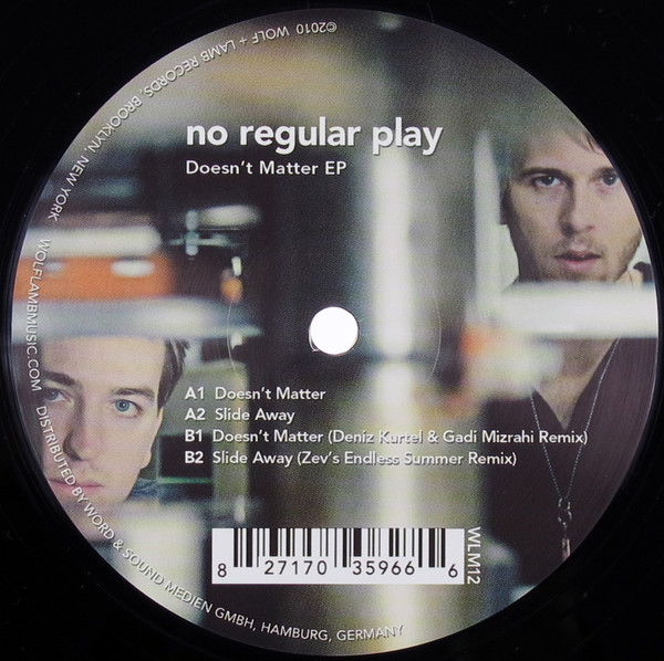 No Regular Play - Doesn't Matter EP - Vinyl Record 12" image 1