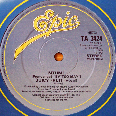 Mtume - Juicy Fruit - Used Vinyl Record 12" image 1