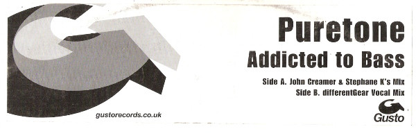 Puretone - Addicted To Bass - Used Vinyl Record 12" image 1