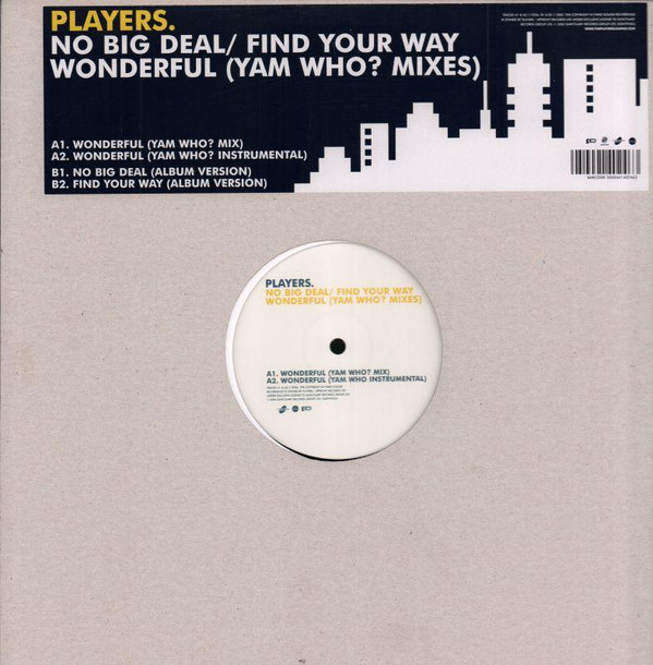 Players - No Big Deal / Find Your Way / Wonderful - Vinyl Record 12" image 1